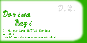 dorina mazi business card